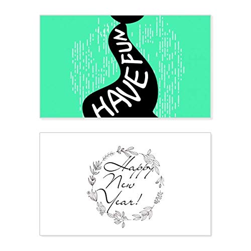Tarjeta de Año Nuevo Black Seal con silueta animal para decorar su hogar en estas fiestas
