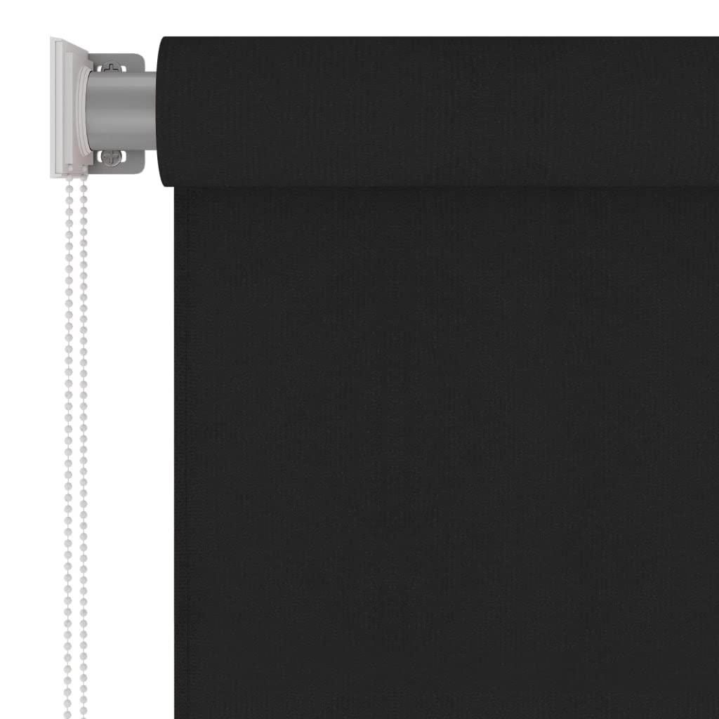 Store vertical pour balcon - 220 x 140 cm - Noir - Protection solaire en polyéthylène haute densité - Pour terrasse, véranda, pergola, avec accessoires de montage