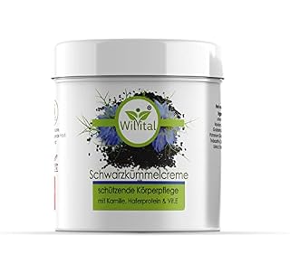 Wilvital Schwarzkümmelöl Creme -200ml- mit Bio-Schwarzkümmelöl - mit Kamille, Haferproteinen und