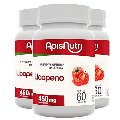Kit 3 Licopeno de tomate Apisnutri 60 cápsulas