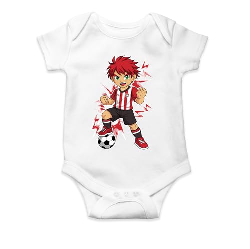 Ropa4 Body de vestir de manga corta Superfutbolista manga del Athletic Club de Bilbao 25-26 (2- body 6 meses)(Blanco manga corta)
