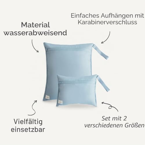 mushie wasserabweisende Nassbeutel | Große & kleine wiederverwendbare Aufbewahrungstasche für Babyartikel und Reisen… – Ansicht 2