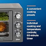 Oster Extra-Large French Door Toaster Oven, 6-in-1 Countertop Air Fryer Oven, Stainless Steel