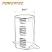 POWERTEC 70008 Clear Plastic Dust Collection Bags, 14-Inch x 32-Inch | Dust Collector Bags for machine with 14” Filter Drum – 5 Pack