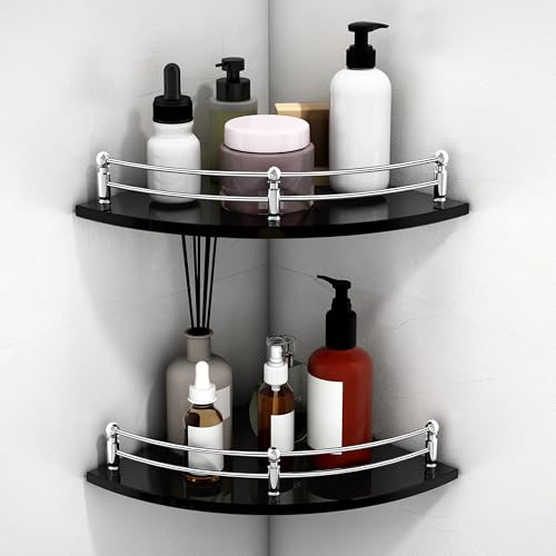 Plantex Glass Corner Shelf for Bathroom/Bathroom Glass Shelf/Bath...