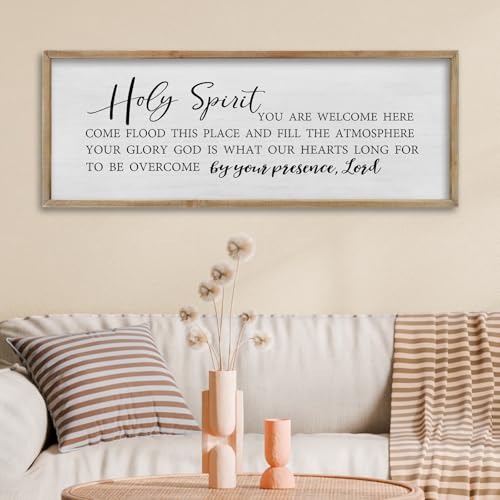 FZMHASLWW Holy Spirit You are Welcome Here Wall Decor 32"×12"