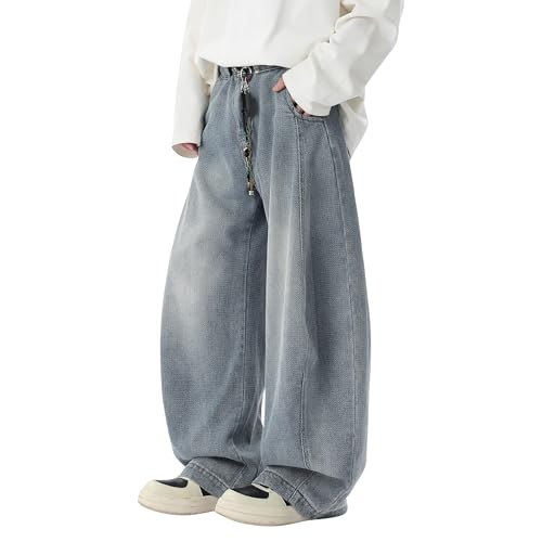DOSLAVIDA Baggy Jeans Y2K Hip Hop Jeans Vintage Denim Pants Streetwear Skater Casual Wide Leg Trousers4