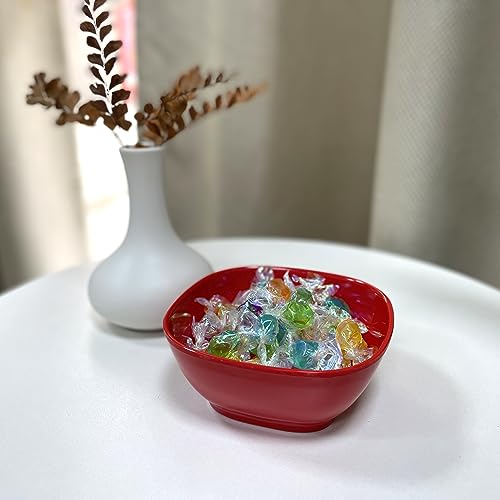 Eweigeer 4.4-Inch Melamine Dessert Bowl Kids Plastic Bowls,Small Bowl For Ice Cream Snacks Rice Salad Soup Cereal.set Of 10(Red) #TOP2