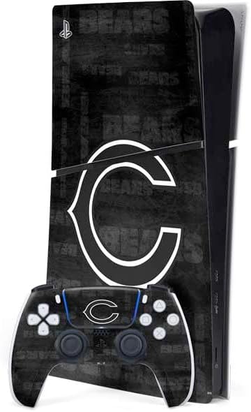 Skinit Decal Gaming Skin Compatible with PS5 Slim Digital Edition Bundle - Officially Licensed NFL Chicago Bears Team Motto Design