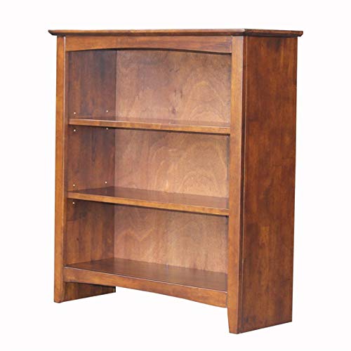 Bowery Hill Solid Wood Shaker Styled Bookcase - 36" H In Espresso #TOP25