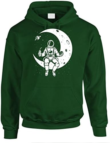 Launch Break - Astronaut NASA Moon Space - Mens Pullover Hoodie, M, Forest