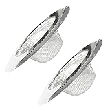 Shower Drain Hair Catcher Sink Strainer - 2 PCS Tub Drain Hair Catcher,Bathtub Hair Catcher for Drain,Hair Stopper for Shower Drain,Stainless Steel Gadgets for 2.55'-4.52' Drain Hole Standing - YAWALL