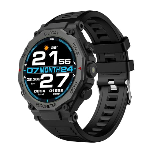Image of Toreto Corefit Smartwatch with 1.52 inch HD IPS Display, IPX65 Water Resistant, Multi-Sports Tracking, Built-in Flashlight, Bluetooth Calling v5.0,10 Days Standby, Wireless Charging (Black)