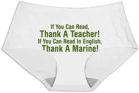 If You Can Read Thank A Teacher If You Can Read In English Thank A Marine Women's Seamless Ice Silk Sexy Full Coverage Panties