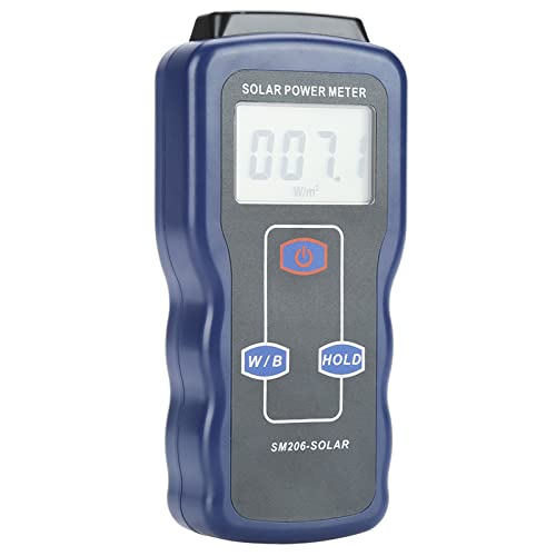 Image of Sunlight Meter for Gardening, 4-1 /2 LCD Display Solar Power Meter Light Meter Measures Light in W /m and Btu Versatile Application for Gardening and Research