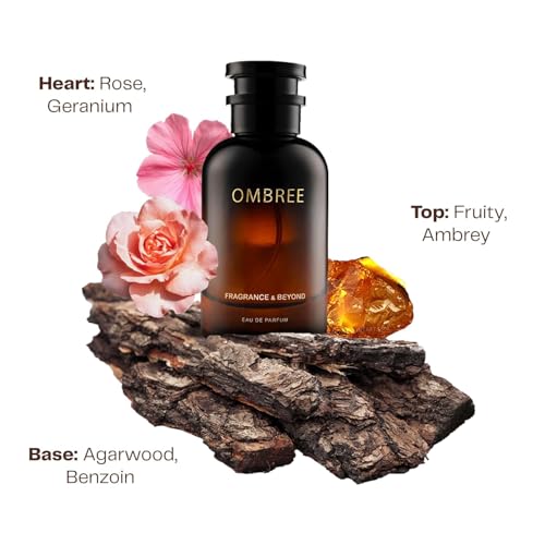 Image of Fragrance & Beyond Ombree Eau de Parfum for Men - Imported French Perfume with Amber, Rose & Leathery Notes (Ombree & Hypnotic)
