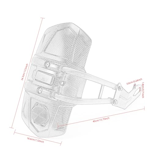 Image of Motorcycle Rear Fender Mud Guard Motorbike Mudguard for CBR650 MT09 GW250 CB190R Rear Cover Splash Guard Protector (Type A)
