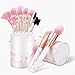 Produktbild Pinselset Make up Pinsel Set Glamour Gaze 16 Stück Rosa Marmor Make-up Pinsel Foundation Lidschatten Augenbrauen Rouge Schminkpinsel Set mit Pinselhalter und Silikon Pinsel