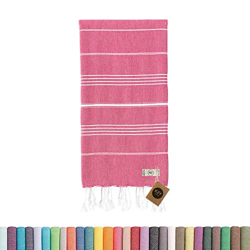 KZY London Grande serviette de plage 100 % coton turc (Peshtemal), Violet et lilas., 190x90 Cover