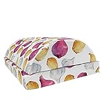 ABAKUHAUS Gemüse Fußstütze, Zwiebel Schalotten und Knoblauch, rutschfeste Rückseite Einstellbare ergonomische Memory Foam-Beinstütze für das Büro, 30 cm x 44 cm, Fuchsia Sand Brown