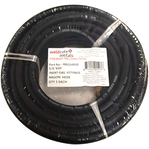 inert gas hose - Weldcote ARG14X50 Argon Hose with Inert Gas Fitting, 50 ft