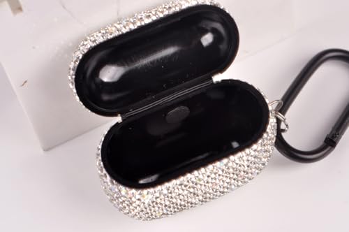 Sparkly Case Compatible with AirPods 4 Generation(2024) with Keychain,Shockproof Protective Premium Bling Rhinestone Cover Skin for AirPods 4 Charging Case (White for 4rd) by AXCUWS - Used condition - Image 7