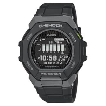 Casio Relógios G-Shock Pulseira masculina de bio-resina-GBD-300-1DR, cinza, 48,9 × 47,4 × 14,9 mm, moderno, Cinza, 48.9 × 47.4 × 14.9 mm, Moderno