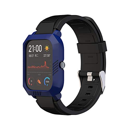 Image of SIKAI CASE SIKAI Bumper Case Cover for Amazfit GTS Anti-Scratch Lightweight Shockproof Screen Protector for Huami Amazfit GTS Smart Watch (Midnight Blue)
