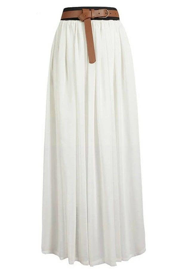 janak 'n' masaaya Georgette Maxi Skirt with Belt 468-picture-35