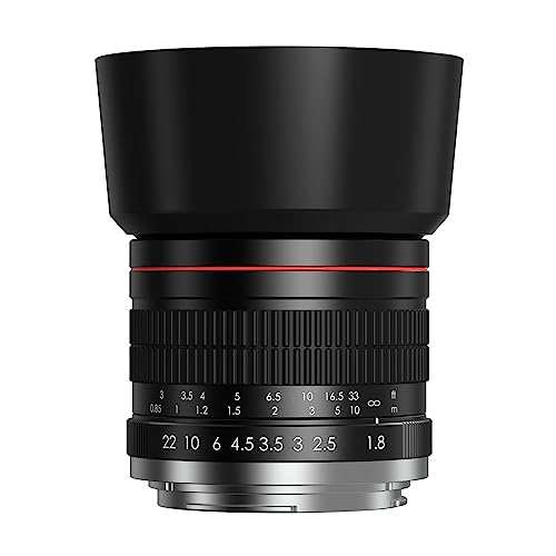 Lightdow 85mm F1.8 Medium Telephoto Manual Focus Full Frame Portrait Lens for Canon EOS Rebel T8i T7i T7 T6 T3i T2i 4000D 2000D 1300D 850D 800D 600D 550D 90D 80D 77D 70D 50D 6D 5D etc