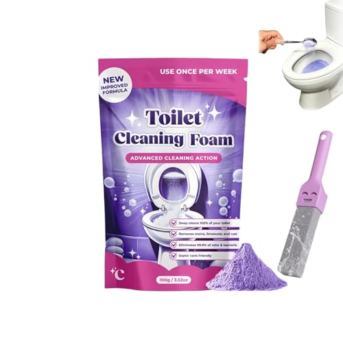JohSahn Fizz Clean Toilet Bowl Cleaner 2026 New Fizzclean Foaming Toilet Cleaner Powder Fast Foam Labor Saving (1 pc)