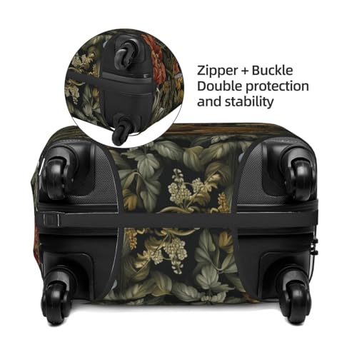 Fox Flowers And Plants Elastic Travel Luggage Covers Dustproof Scratch-Resistant Suitcase Protector Fit 22-24 Inch2
