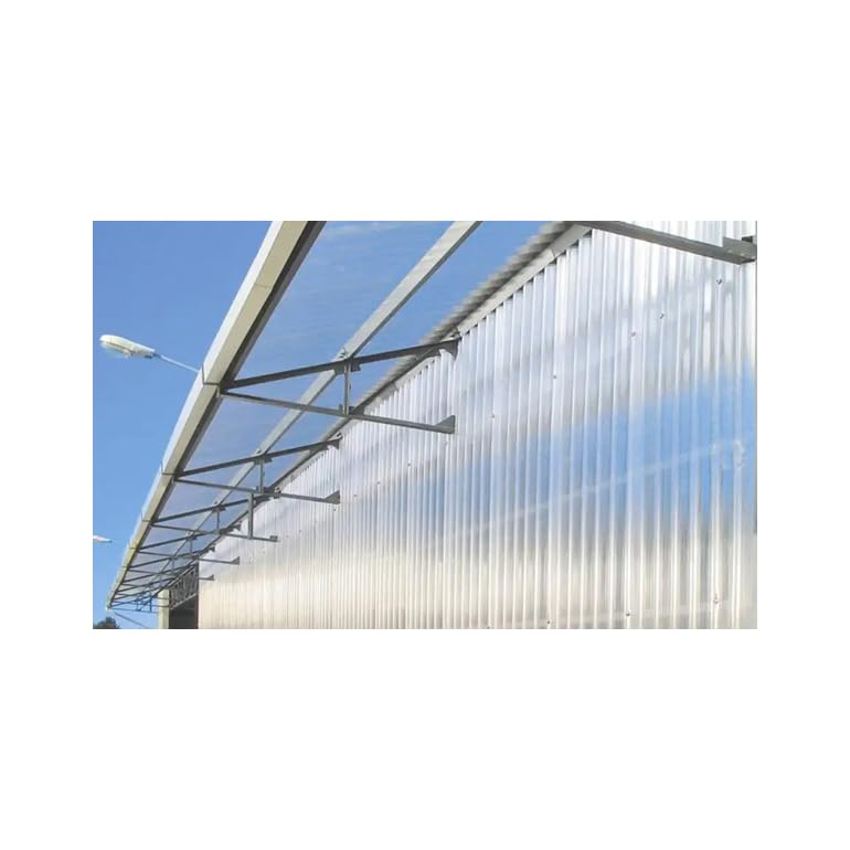 Lastra corrugata 177/51 policarbonato alveolare trasparente spessore 6 mm 200x92 cm