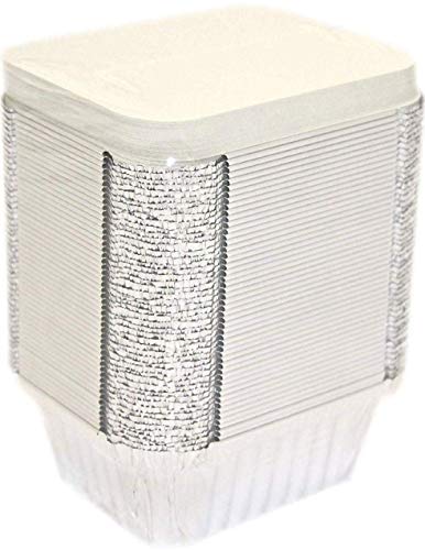 Plateaux en aluminium avec couvercles - Contenants alimentaires à emporter [n° 1, 2, 6 A, cuisiner, préparer des repas - Emballage Streetfood (n° 1 - 100 pièces) Cover