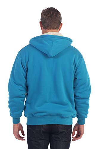 Image of Gioberti Men's Soft Heavyweight Sherpa Lined Fleece Hoodie Jacket