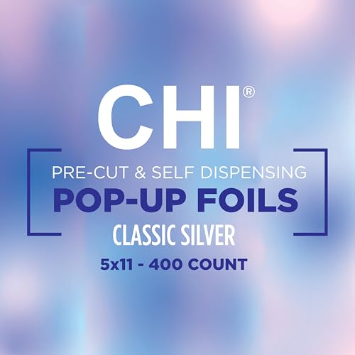 CHI Pop-Up Foils, Ready to Use Pre-Cut & Self-Dispensing Hair Foils, Ultimate Solution for Seamless Foil Application, 400 Sheets, Classic Silver - image 5