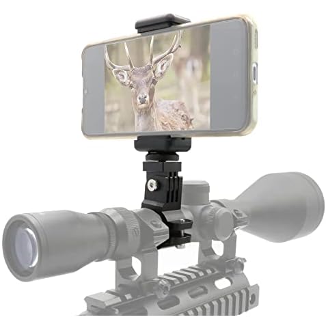 Higoo Universal Scope Phone Mount Holder Camera Gun Mount Adapter, Adjustable Bike Phone Holder, Motorcycle Handlebar Phone Mount Cover