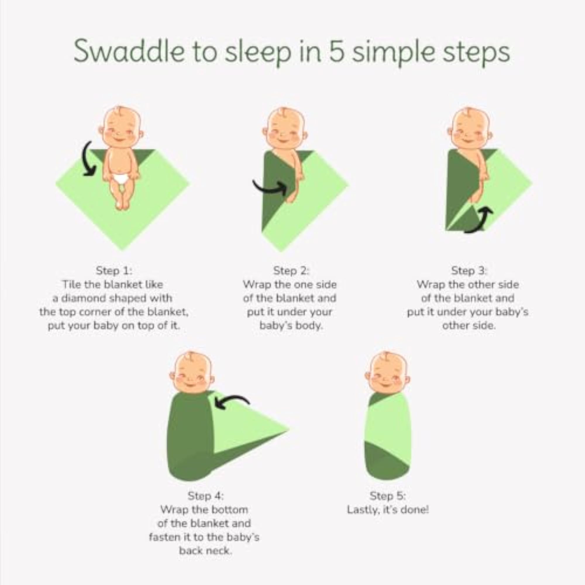 100% Cotton Printed Swaddle Wrap for Newborn, Pack of 2