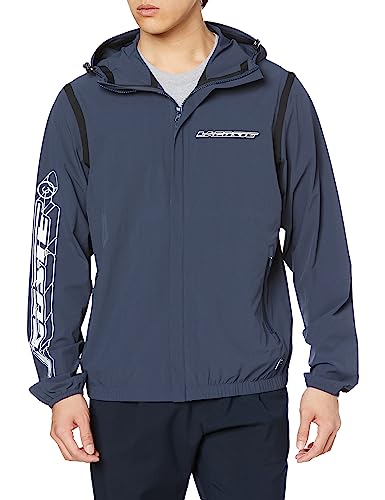 Image of Lacoste Men's Jacket, Recycled Nylon Windbreaker, navy, 50