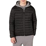 Amazon Essentials Men's Packable Lightweight Water-Resistant Puffer Jacket (Available in Big & Tall), Black, M