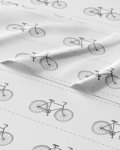 Image of Kids Full Size Bikes Bed Sheets - 4 Piece Kids Bikes Sheet Set