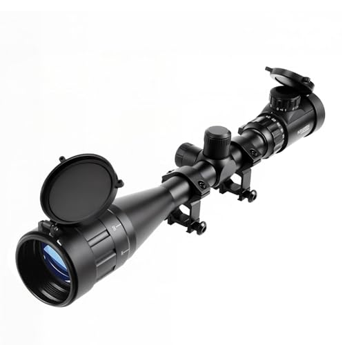 KASENTE Rifle Scopes 6-24x50 AO Red and Green Illuminated Long Range Gun Scope for Hunting with...
