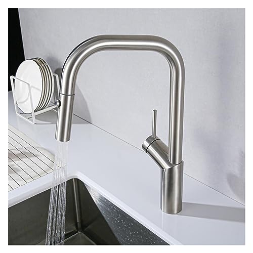 Grifo mezclador de cocina en acero inoxidable 304 con rotación de 360 grados 2