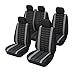 Produktbild TOYOUN Universal Auto Sitzbezüge für 5-Sitzer,Autositzbezüge Komplettes Set Vordersitzbezüge mit 1+2 Doppelsitzbezügen für Beifahrer-Rücksitzbezüge für Kombi Cars Crew Van Combi, Grau