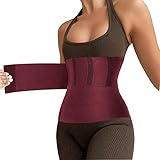 Material de alta calidad: nuestro vendaje está hecho de poliéster transpirable y elástico y látex natural. Excelente flexibilidad y puede aplanar firmemente tu abdomen y suavizar los retrocesos. Prueba 10.000 veces: nuestra faja para abdomen ha pasado más de 10.000 pruebas y es estable en elasticidad, fuerte y duradera.