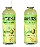 Lenico Bergamot Shampoo 500ml, Shampoo de Bergamota 500ml. Hair Regrowth Shampoo (Two Bottles)