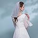CICILIAYA Brautschleier, Schleier kurz Perlenschleier Elegante Braut Tüll mit Kamm Hochzeitsschleier Hochzeit Kurzer Schleier für JGA Junggesellinnenabschied Hochzeit Zubehör Schleier (weiß)