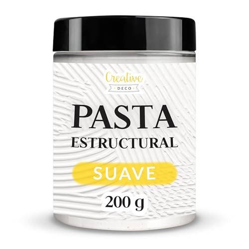 Creative Deco Pasta Estructural de Textura Suave 200g | Pasta Blanca para Proyectos Artísticos para Pintura Acrílica | Fácil de Usar con Espátula para Crear Efectos 3D, Estructuras, Texturas
