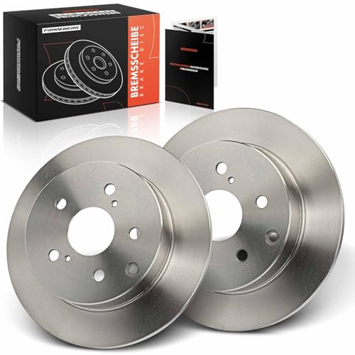 Frankberg Brake Disc Set incl. 2x Discs Rear Solid Ø281mm Compatible with R.A.V 4 IV A4 R.A.V 4 III A3 R.A.V 4 IV Van A4 Replace# 4243142060, 424310R010