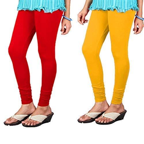 Image of Ultra Soft Cotton Slim fit Solid Color Attractive Casul wear Leggings for Womens - Pack of 2 pcs